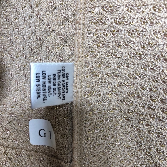 St. John Camel Melange moto zip shimmer blazer - Picture 8 of 8